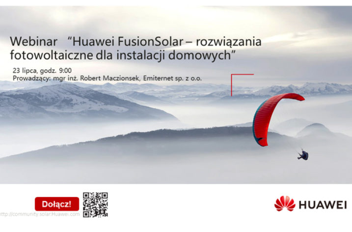 Bezpłatne szkolenia online Huawei FusionSolar